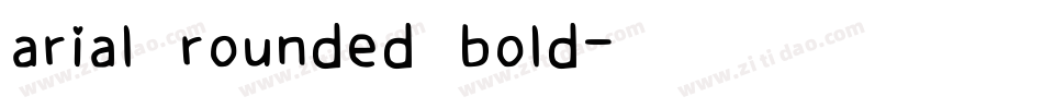 arial rounded bold字体转换